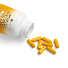 Golden Vitality Capsules - Turmeric with BioPerine® (Black Pepper Fruit Extract) Supplement (60 Capsules)